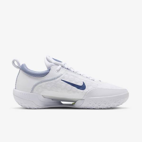 Nike NikeCourt Zoom NXT Hard Court Men's Tennis Shoes White / Grey / Navy | NK307LIG