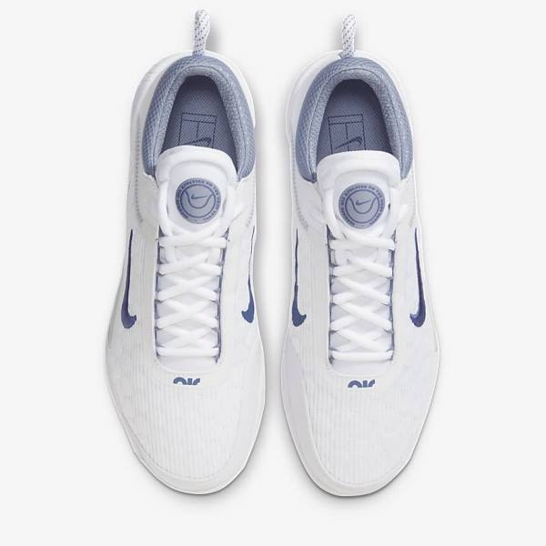 Nike NikeCourt Zoom NXT Hard Court Men's Tennis Shoes White / Grey / Navy | NK307LIG