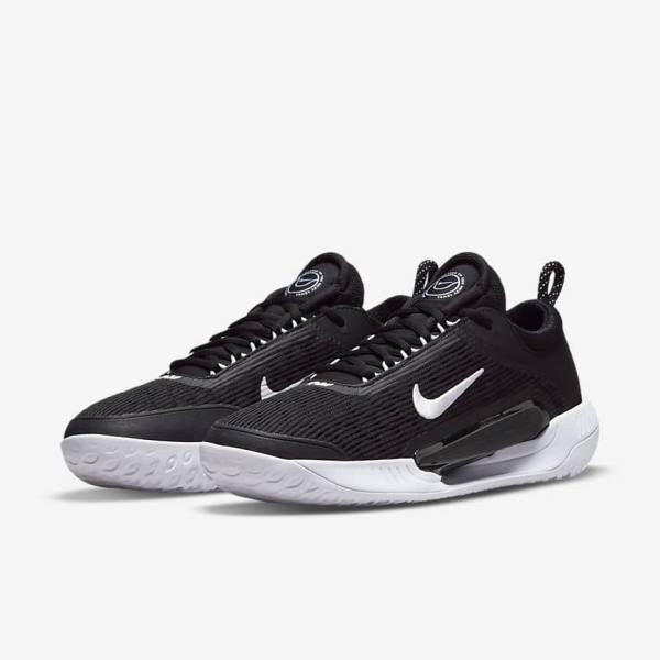 Nike NikeCourt Zoom NXT Hard Court Men's Tennis Shoes Black / White | NK432WJR