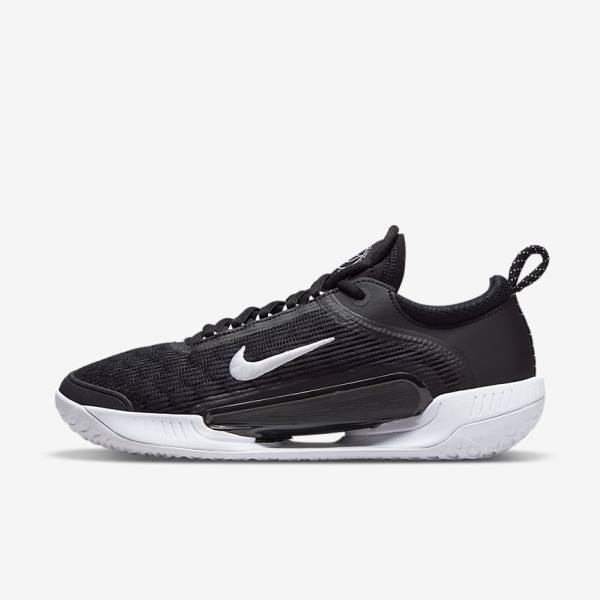 Nike NikeCourt Zoom NXT Hard Court Men\'s Tennis Shoes Black / White | NK432WJR