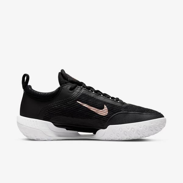 Nike NikeCourt Zoom NXT Hard Court Women's Tennis Shoes Black / White / Metal Red Brown | NK104LOH