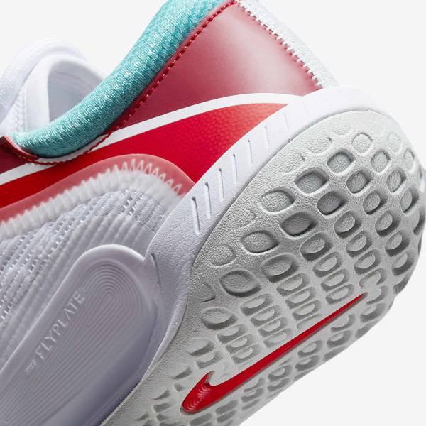 Nike NikeCourt Zoom NXT Hard Court Women's Tennis Shoes White / Light Silver / Red / Turquoise | NK147JWC