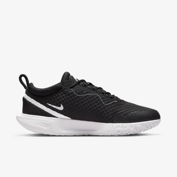 Nike NikeCourt Zoom Pro Hard Court Men's Tennis Shoes Black / White | NK473OUV