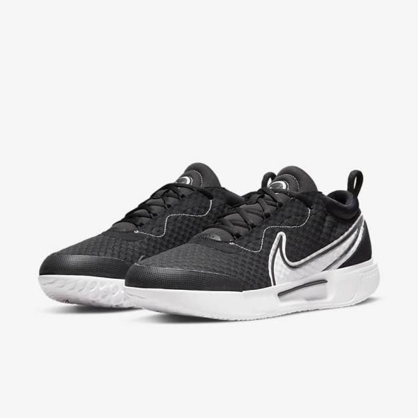 Nike NikeCourt Zoom Pro Hard Court Men's Tennis Shoes Black / White | NK473OUV