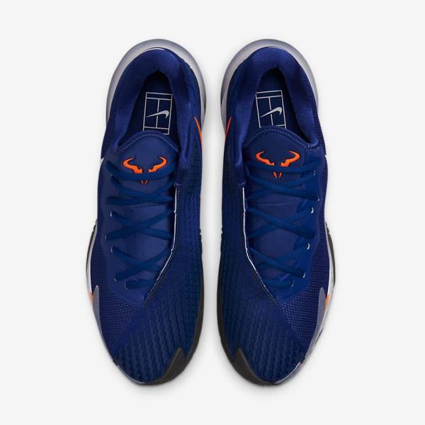 Nike NikeCourt Zoom Vapor Cage 4 Rafa Hard Court Men's Tennis Shoes Royal Blue / Orange / Black / White | NK051ADR