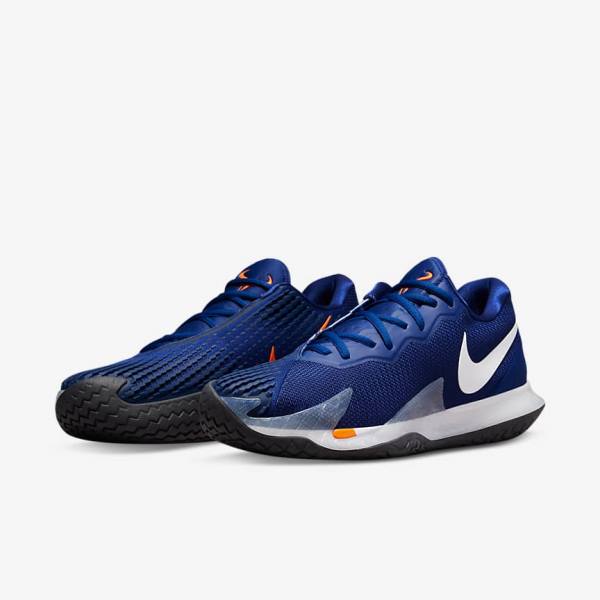 Nike NikeCourt Zoom Vapor Cage 4 Rafa Hard Court Men's Tennis Shoes Royal Blue / Orange / Black / White | NK051ADR