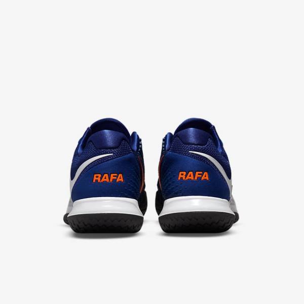 Nike NikeCourt Zoom Vapor Cage 4 Rafa Hard Court Men's Tennis Shoes Royal Blue / Orange / Black / White | NK051ADR