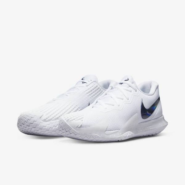 Nike NikeCourt Zoom Vapor Cage 4 Rafa Hard Court Men's Tennis Shoes White / Black | NK493KMB