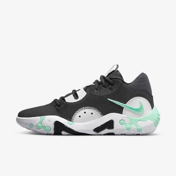 Nike PG 6 Men\'s Basketball Shoes Black / White / Mint | NK034VPT