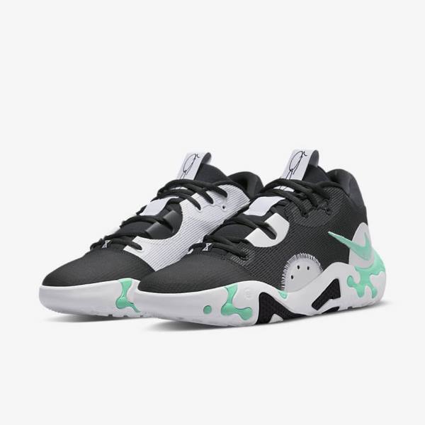 Nike PG 6 Women's Basketball Shoes Black / White / Mint | NK298ZTA