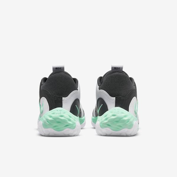 Nike PG 6 Women's Basketball Shoes Black / White / Mint | NK298ZTA