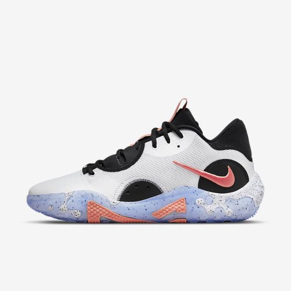 Nike PG 6 Women\'s Basketball Shoes White / Black / Blue / Red | NK126YWP