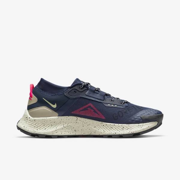 Nike Pegasus Trail 3 GORE-TEX Waterproof Trail Men's Running Shoes Obsidian / Olive / Red | NK348OQD