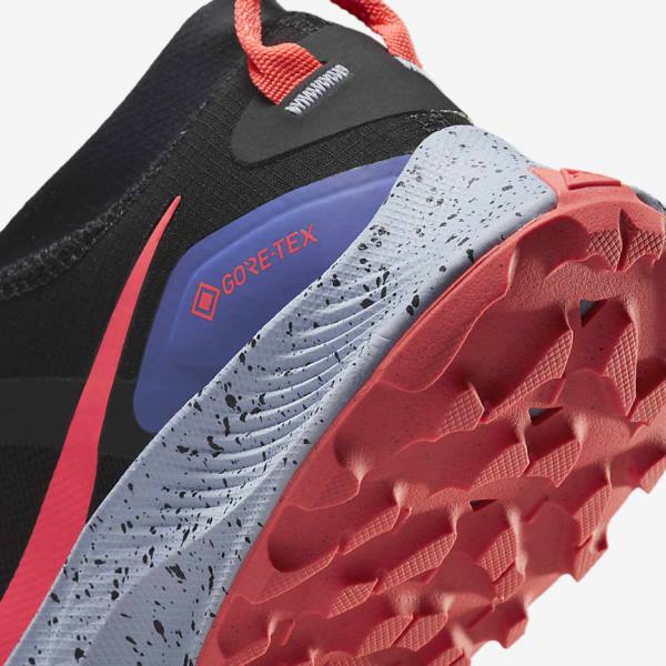 Nike Pegasus Trail 3 GORE-TEX Waterproof Trail Women's Running Shoes Black / Light Mango / Red | NK843HUE