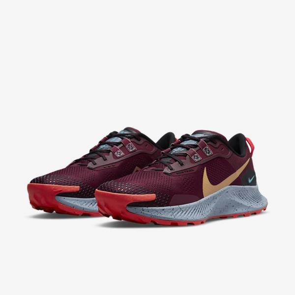 Nike Pegasus Trail 3 Trail Men's Running Shoes Black / Light Red / Brown | NK672CIF