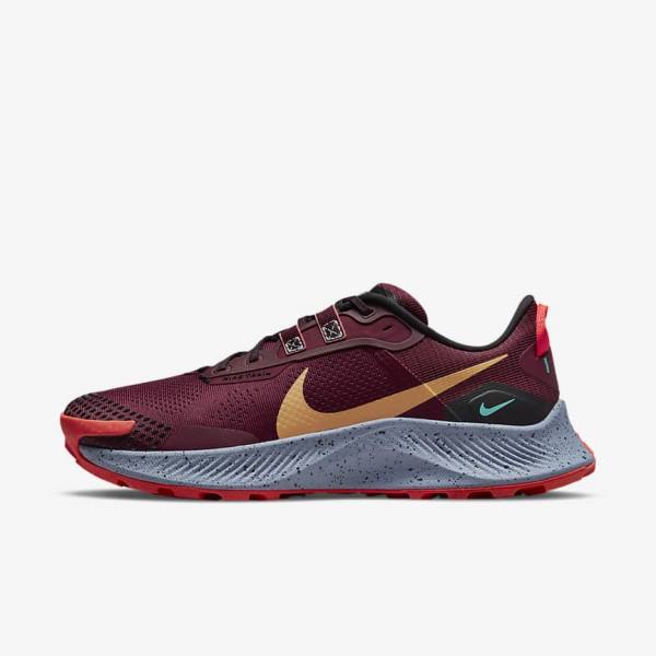 Nike Pegasus Trail 3 Trail Men's Running Shoes Black / Light Red / Brown | NK672CIF