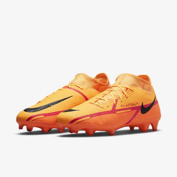 Nike Phantom GT2 Academy Dynamic Fit MG Multi-Ground Men's Football Shoes Orange / Light Red / Black | NK128PDW