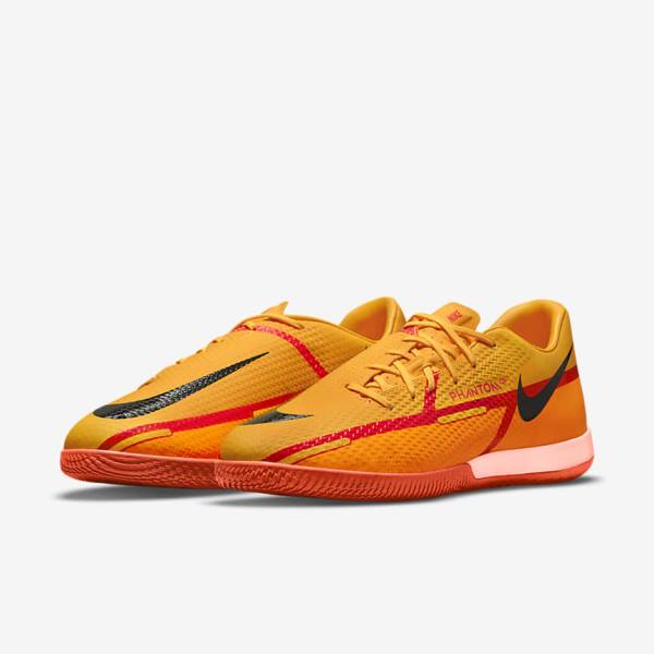 Nike Phantom GT2 Academy IC Indoor-Court Men's Football Shoes Orange / Light Red / Black | NK209RSU