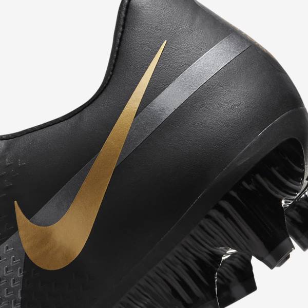 Nike Phantom GT2 Academy MG Multi-Ground Men's Football Shoes Black / Metal Gold / Dark Grey / Metal Dark Grey | NK276DIC