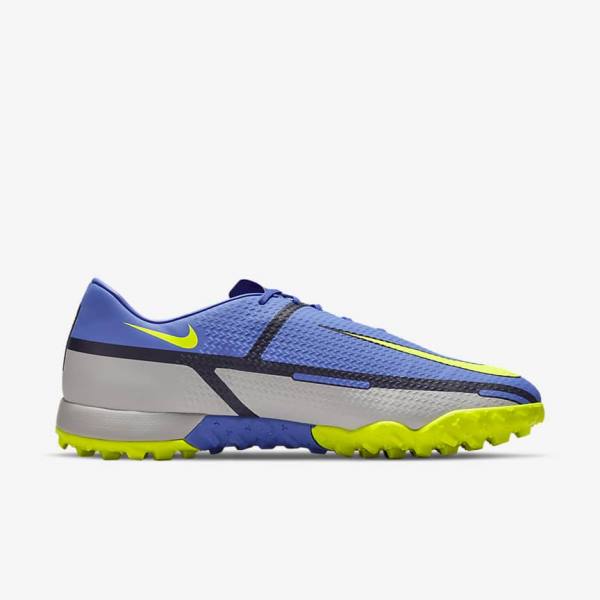 Nike Phantom GT2 Academy TF Turf Men's Football Shoes Blue / Grey | NK624YDO