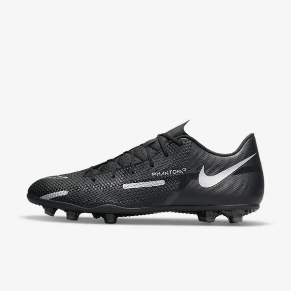 Nike Phantom GT2 Club MG Multi-Ground Men\'s Football Shoes Black / Dark Grey / Metal Silver | NK850WDG