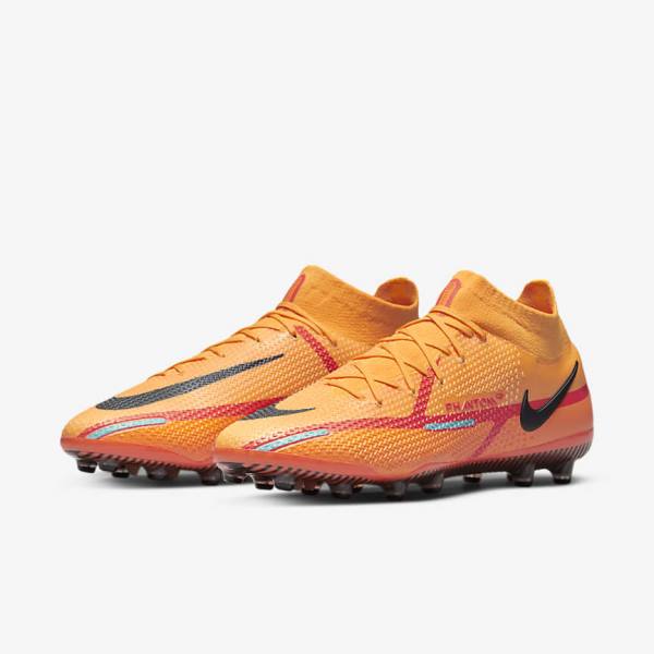 Nike Phantom GT2 Dynamic Fit Elite AG-Pro Artificial-Grass Men's Football Shoes Orange / Light Red / Black | NK816KDQ