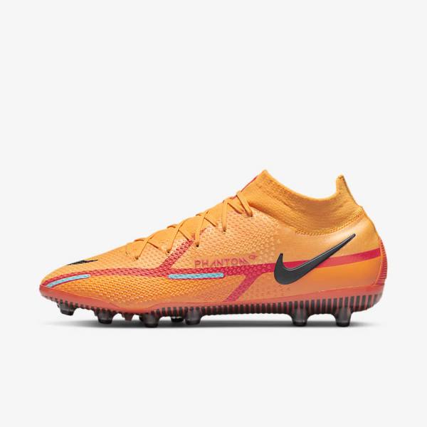 Nike Phantom GT2 Dynamic Fit Elite AG-Pro Artificial-Grass Men\'s Football Shoes Orange / Light Red / Black | NK816KDQ