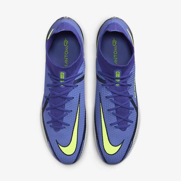 Nike Phantom GT2 Dynamic Fit Elite FG Firm-Ground Women's Football Shoes Blue / Grey | NK023UNA