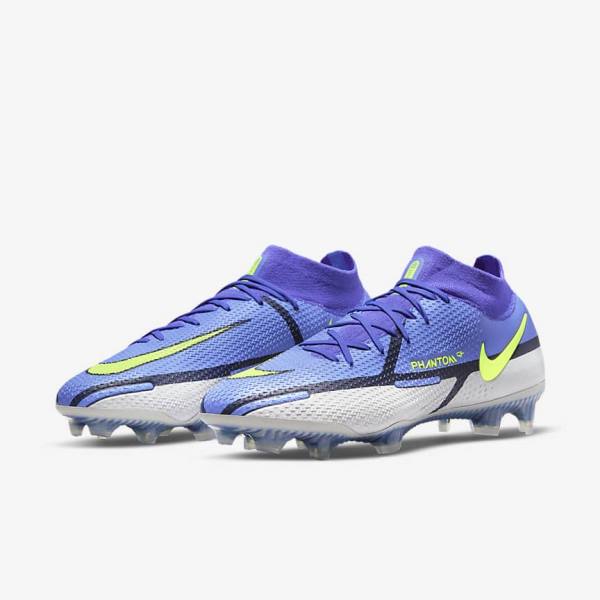 Nike Phantom GT2 Dynamic Fit Elite FG Firm-Ground Women's Football Shoes Blue / Grey | NK023UNA