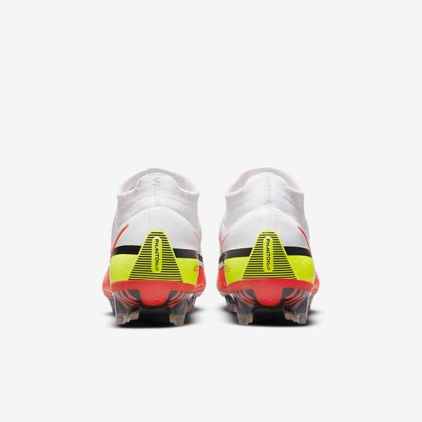 Nike Phantom GT2 Dynamic Fit Elite FG Firm-Ground Men's Football Shoes White / Light Red | NK042IKE