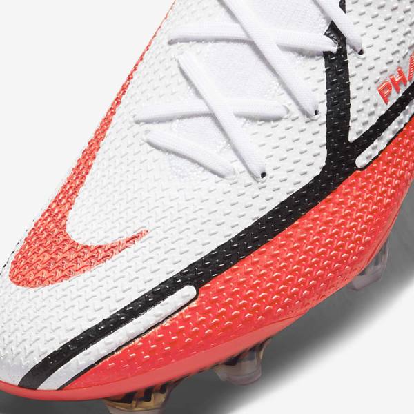 Nike Phantom GT2 Dynamic Fit Elite FG Firm-Ground Men's Football Shoes White / Light Red | NK042IKE