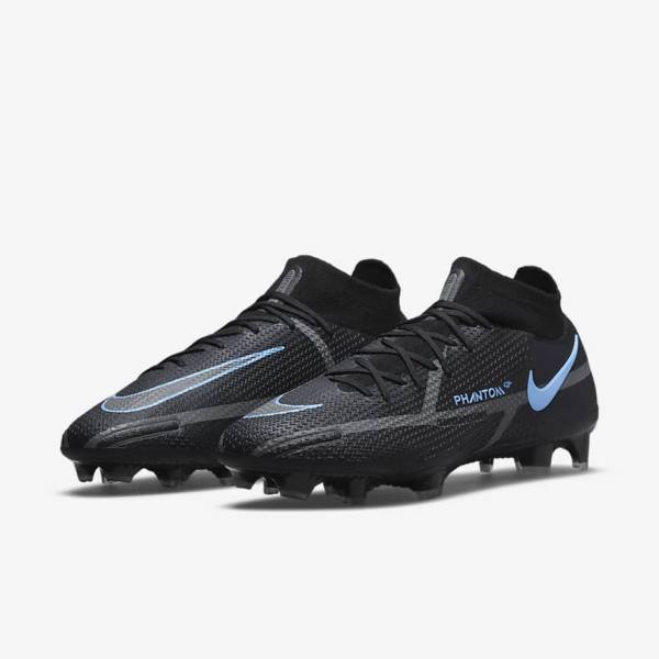 Nike Phantom GT2 Dynamic Fit Elite FG Firm-Ground Women's Football Shoes Black / Grey | NK769ITO