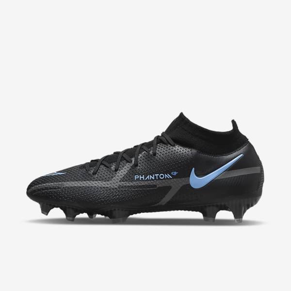 Nike Phantom GT2 Dynamic Fit Elite FG Firm-Ground Women\'s Football Shoes Black / Grey | NK769ITO