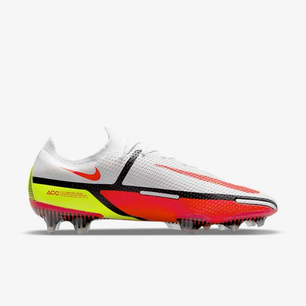 Nike Phantom GT2 Elite FG Firm-Ground Men's Football Shoes White / Black / Light Red | NK734UDF