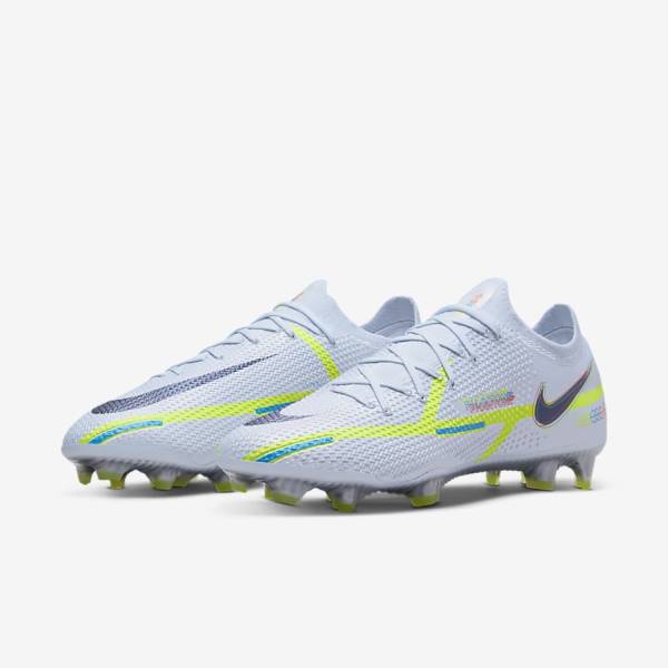 Nike Phantom GT2 Elite FG Firm-Ground Men's Football Shoes Grey / Light Blue | NK756AXD