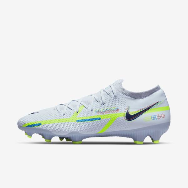 Nike Phantom GT2 Pro FG Firm-Ground Women\'s Football Shoes Grey / Light Blue | NK691QDV