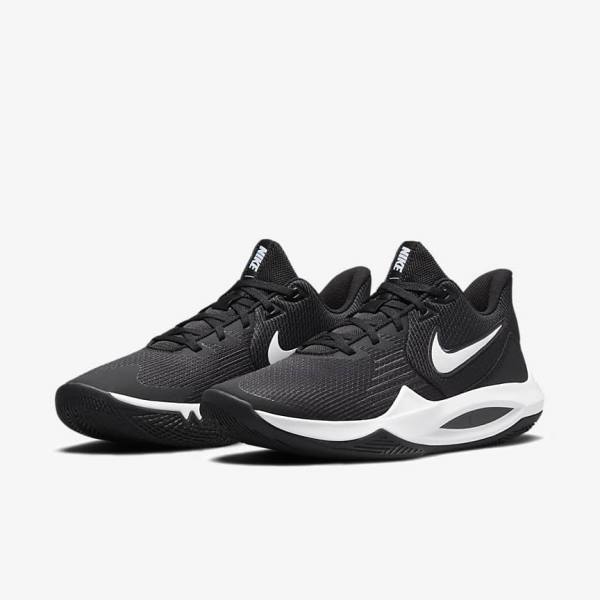 Nike Precision 5 Men's Basketball Shoes Black / Dark Grey / White | NK208ZVQ