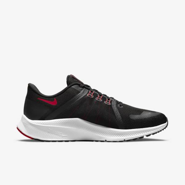 Nike Quest 4 Road Men's Running Shoes Black / White / Dark Grey / Red | NK309SJY