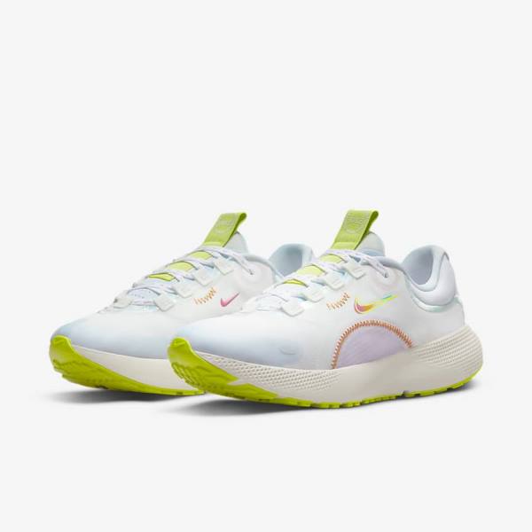 Nike React Escape Run Road Women's Running Shoes White / Green / Multicolor | NK750TKP