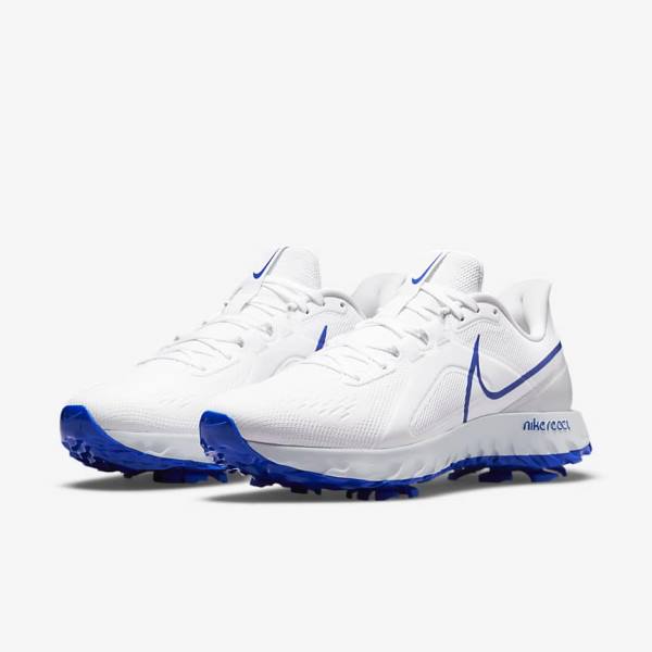 Nike React Infinity Pro Men's Golf Shoes White / Platinum / Blue | NK308NRH