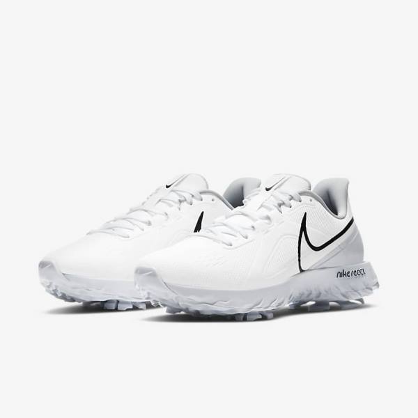 Nike React Infinity Pro Men's Golf Shoes White / Metal Platinum / Black | NK364SZM