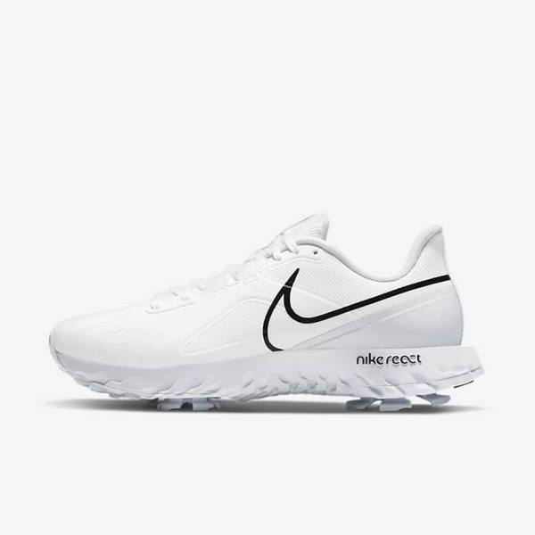 Nike React Infinity Pro Men\'s Golf Shoes White / Metal Platinum / Black | NK364SZM