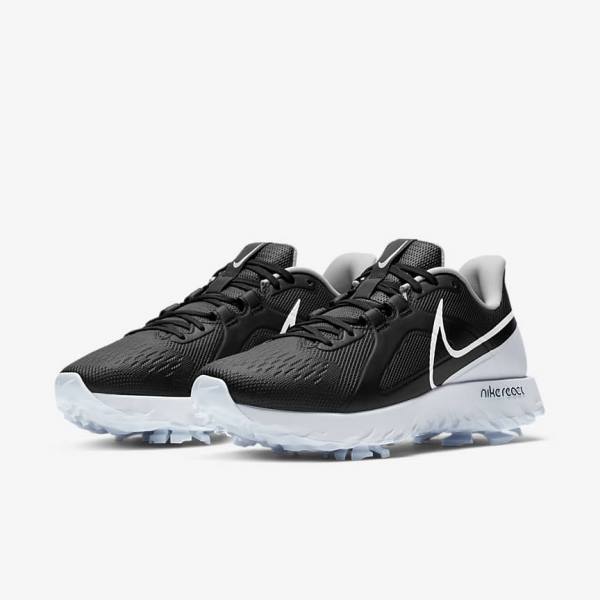 Nike React Infinity Pro Men's Golf Shoes Black / Metal Platinum / White | NK827CDV