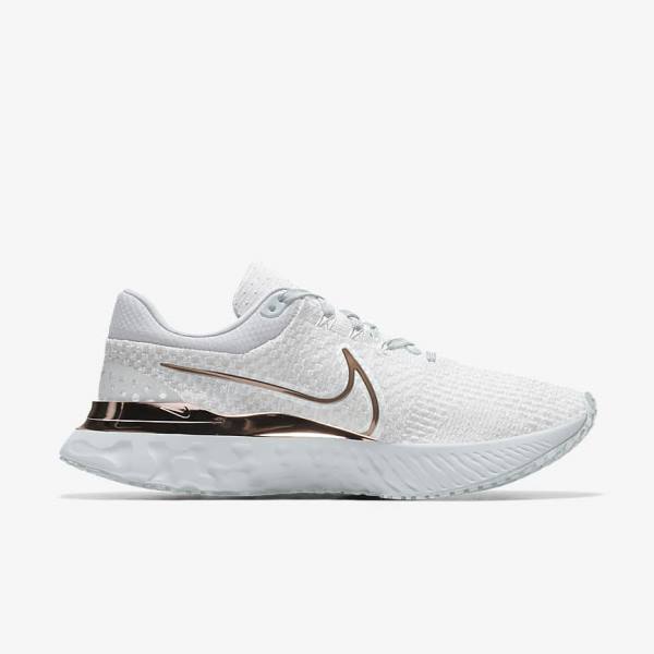 Nike React Infinity Run 3 By You Custom Road Women's Running Shoes White | NK085BAJ