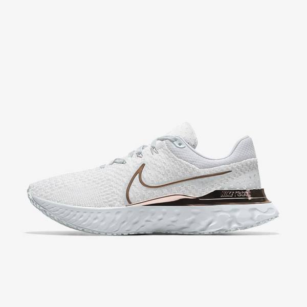 Nike React Infinity Run 3 By You Custom Road Women\'s Running Shoes White | NK085BAJ