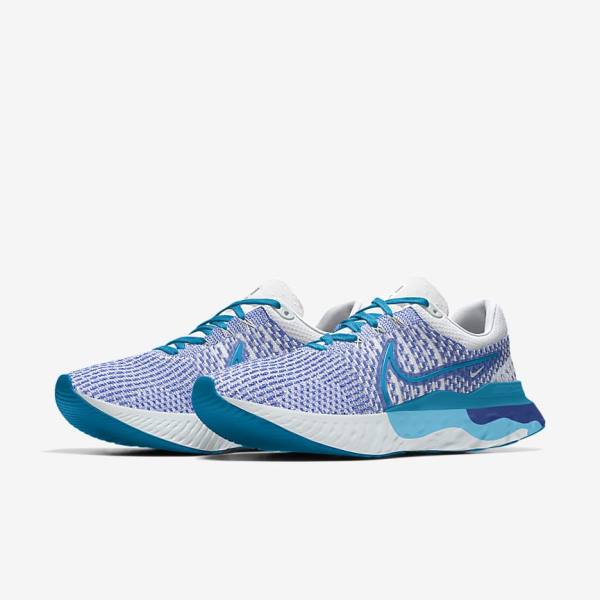 Nike React Infinity Run 3 By You Custom Road Men's Running Shoes White / Blue / White | NK432CDR