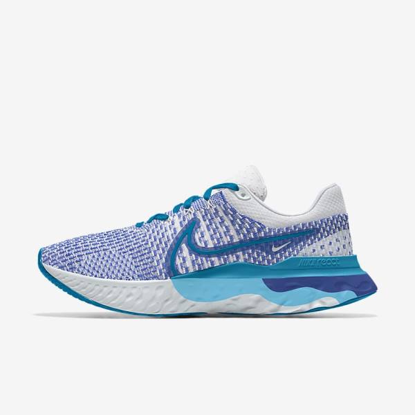 Nike React Infinity Run 3 By You Custom Road Men\'s Running Shoes White / Blue / White | NK432CDR