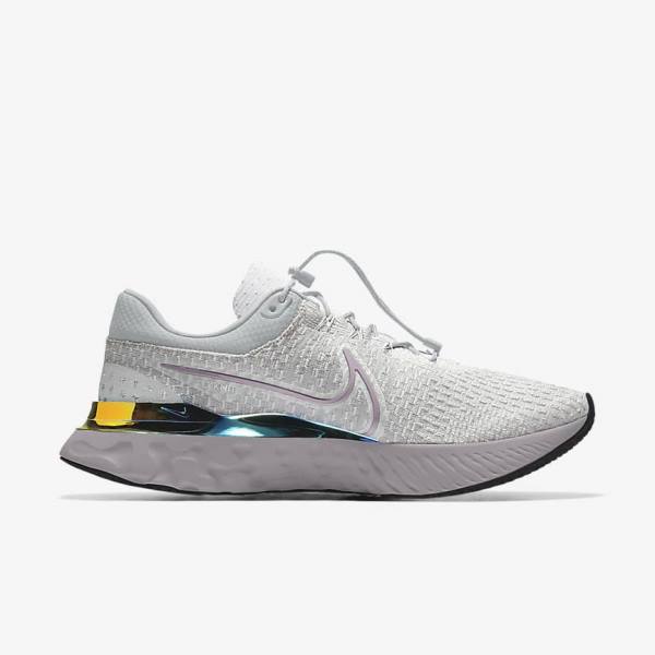 Nike React Infinity Run 3 By You Custom Road Men's Running Shoes Grey / Platinum / Grey | NK570XOV