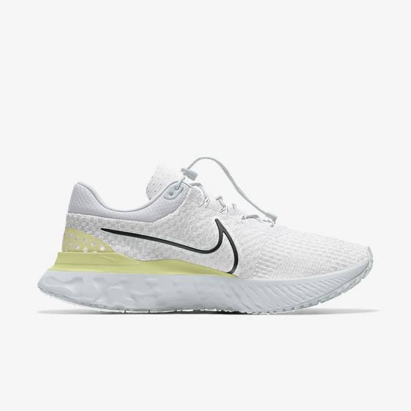 Nike React Infinity Run 3 By You Custom Road Men's Running Shoes White | NK682YTD