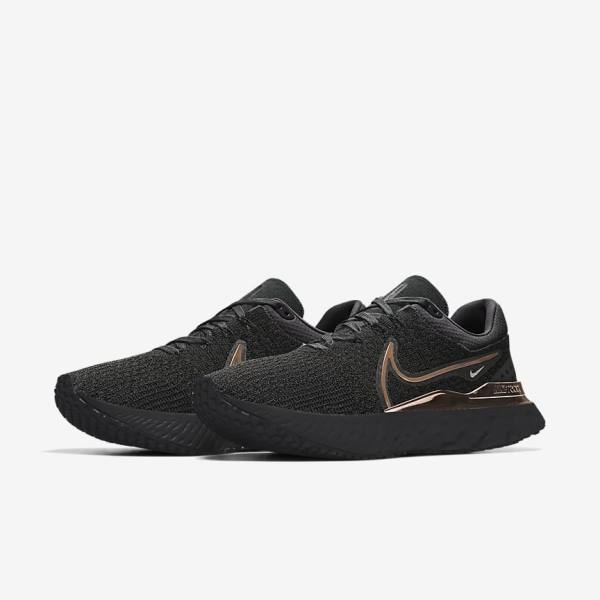 Nike React Infinity Run 3 By You Custom Road Men's Running Shoes Black | NK841RTL